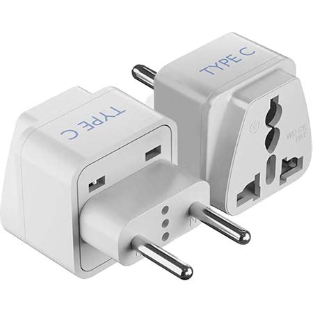 OREI India to Europe (Schuko) (Type E/F) Travel Adapter Plug - 2 in 1 ...