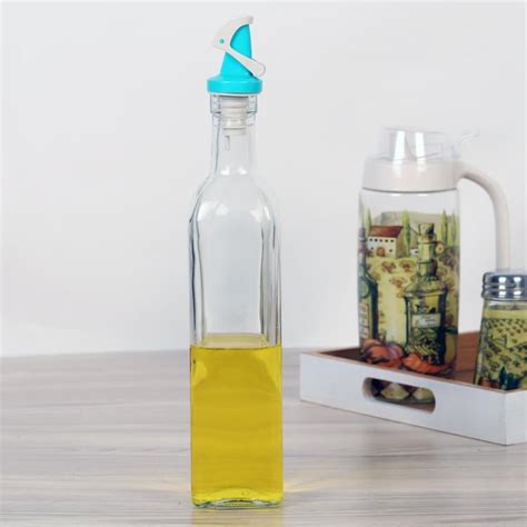Buy Drizzle Solid Oil Bottle - Glass -500ml -Oil Bottle 6 cm L x 32 cm ...