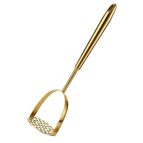 Buy Golden Potato Masher Heavy Duty Stainless Steel Integrated Masher ...