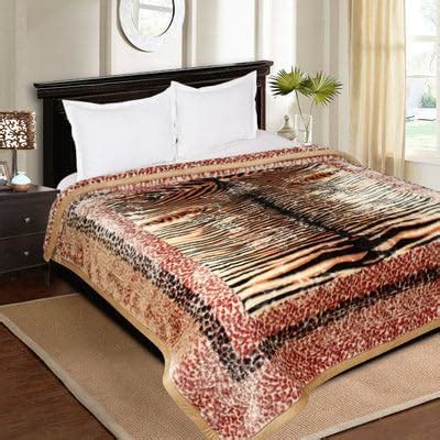 Buy Signature Wool Comfy Double Bed Double Ply Mink Blanket (Multicolor ...