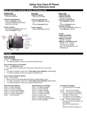 Fillable Online Basic Call Handling Cisco Unified IP Phone 7900 Series ...