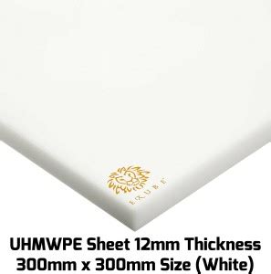 EXUBE UHMWPE Sheet 12mm Thickness 300mm x 300mm (White) Electronic ...