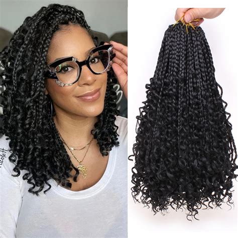 Buy COOKOO 14 Inch Goddess Box Braids Crochet Hair for Black Women 8 ...