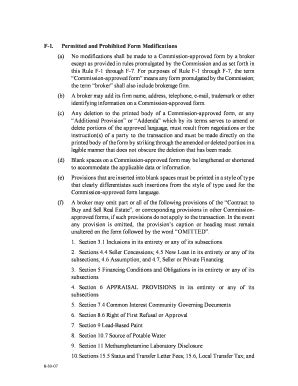 Fillable Online Permitted and Prohibited Form Modifications Fax Email ...