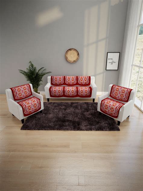 6-Pieces Multicolor Woven Design 5-Seater Sofa Covers – ROMEE