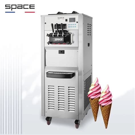 3 Flavors Floor Model Soft Serve Ice Cream Making Machine for ...