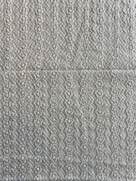 White Floral Embroidered Cotton Fabric – Lavanya India