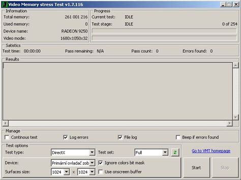 Video Memory Test 的图像结果