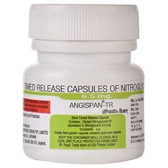 Angispan-TR 6.5mg - Bottle of 25 Capsules : Amazon.in: Health ...
