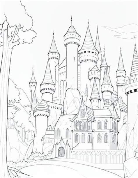 Disney Cinderella Castle Coloring Page