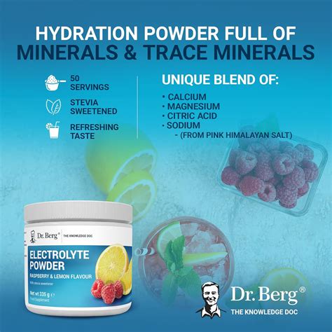 Dr. Berg Nutritionals Dr. Berg Electrolyte Powder - Electrolyte Drink ...