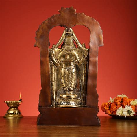 Buy Brass Tirupati Balaji Lord Venkateshwara Swamy idol 20 inch ...