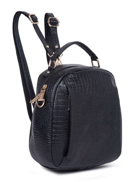 Teakwood Leathers Solid Textured Backpack cum Side Bag (2 in 1)