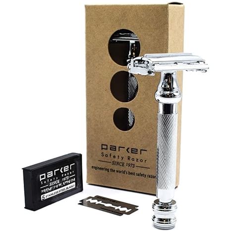 Buy Parker Safety Razor Long Handle Heavyweight Butterfly Open Razors ...