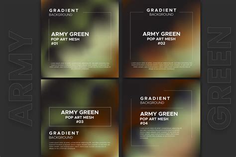 Army Green Gradient Background Set Graphic by Oshin Design · Creative ...