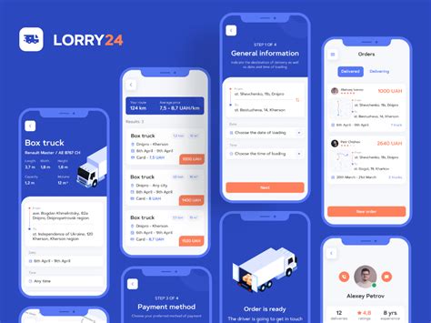 Cargo transportation | Mobile App Concept 🚚 | Mobile app, Mobile application design, Mobile web ...