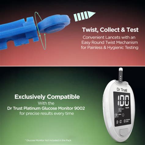 Dr Trust USA Blood Glucose Test Kit, Compatible with 9002 Model, 50 ...