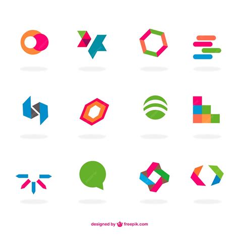 Logos plats abstraites définies | Vecteur Gratuite