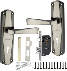 BUCKLER Iron-Brass-Steel,OD Black Silver 7" Mortise Handle Set,Double ...