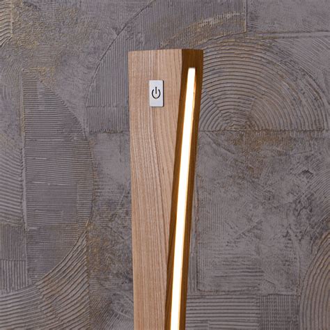 Modern Wabi Sabi Wood Bedside Floor Lamp With LED Light, Japandi ...
