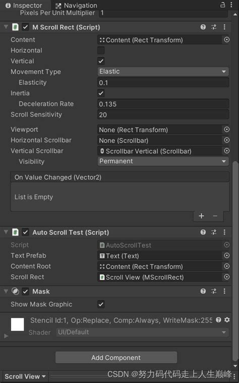 Unity Scrollrect 的图像结果