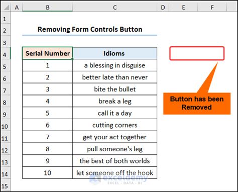 Image result for Excel Delete Form Control
