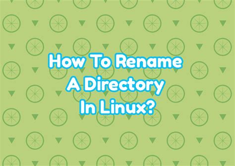 Image result for Rename Linux Directory Commands Tutorial Point