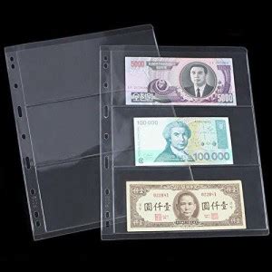 Ihc Currency Sheets ~ 3 Divider ( Transparent ) 100% Acid Free, Pack of ...