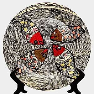 Buy Vithaastha Rare Handcrafted 3D Ceramic Designer Plate with Stand ...