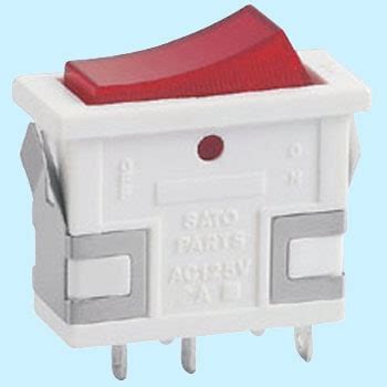 SW-61W-CR-R スイッチ 照光式 1個 サトーパーツ 【通販モノタロウ】