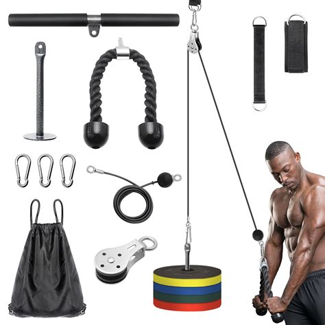 Buy Pulley System Gym, Fitness LAT and Lift Pulley System with 2M Rope ...