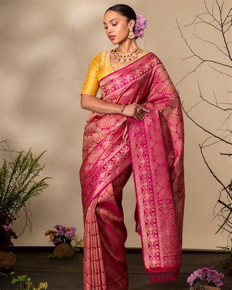 Pink Banarasi Silk Saree | Limited – Vijayalakshmi Silks
