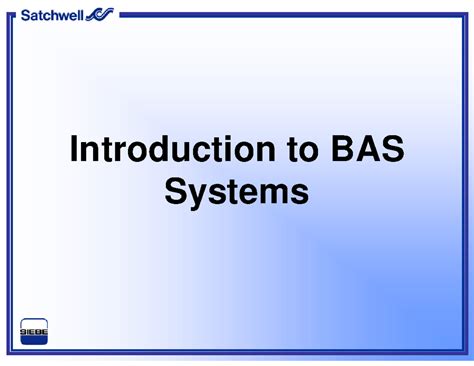 BMS Design - Introduction to BAS Systems Specifying / Design of BMS ...