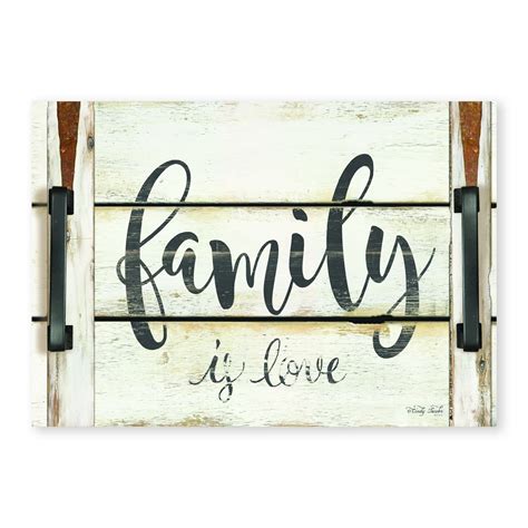 Family is Love 14″x 20″ Indoor/Outdoor Decorative Tray - Courtside ...