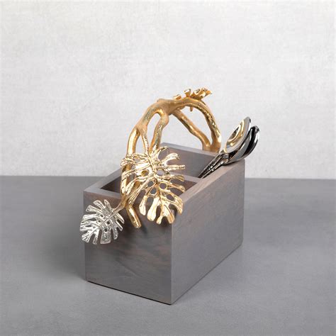 Buy Monstara Handmade Grey Wooden Cutlery Holder Online