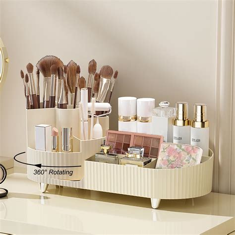 360°Rotating Makeup Organizer for Vanity - Countertop Cosmetic Storage ...