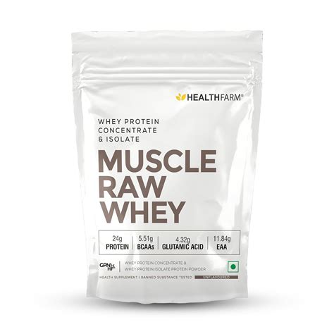 Healthfarm Raw Whey Unflavoured Whey Protein Concentrate + Whey Isolate ...