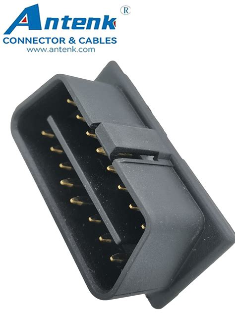 OBD 16p Male 12V Straight Solder Type J1962 (OBD-2 / EOBD) Type a (12V) Atuto Connector - Obdii ...