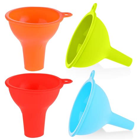 Aster 4 Pcs Kitchen Funnel Set Silicone Funnel Canning Funnel Wide ...