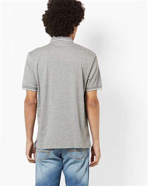 Buy Grey Wills Lifestyle Slim Fit Cotton Polo T-shirt | AJIO