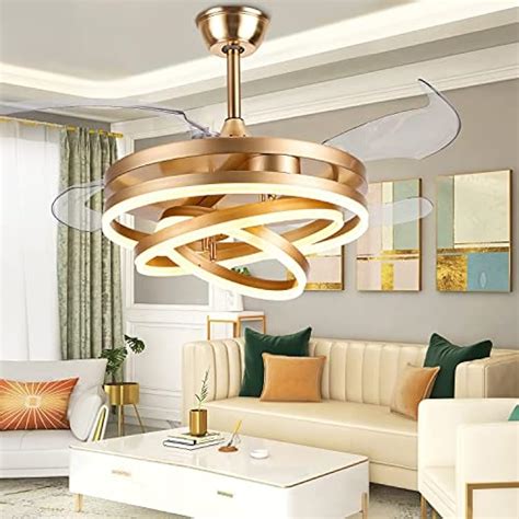 Minfeng Retractable Ceiling Fan with Lights and Remote India | Ubuy