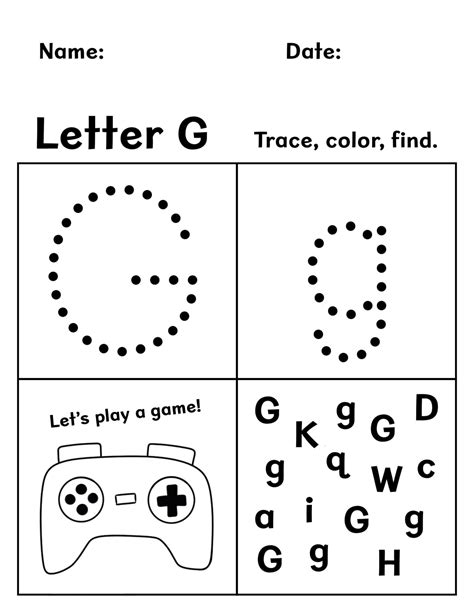 FREE Letter G Worksheets for Preschool! ⋆ The Hollydog Blog