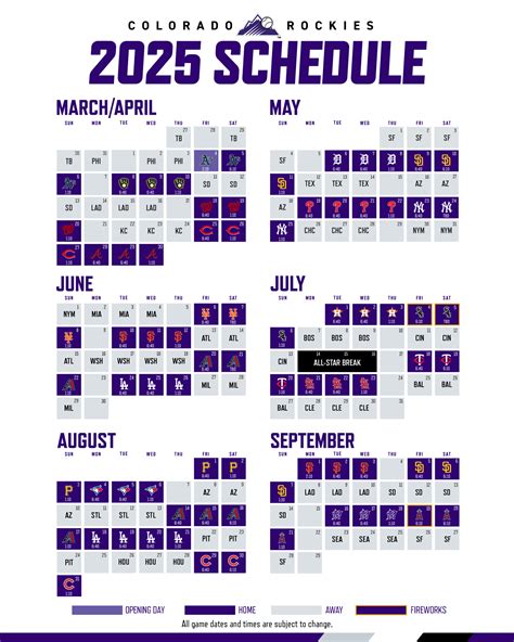 Free Colorado Rockies Printable Schedule: 2024 Guide - Printables for ...