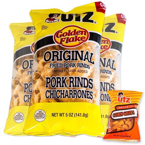 Amazon.com: Utz Original Pork Rinds (3, 5oz bags) - Variety Pack ...