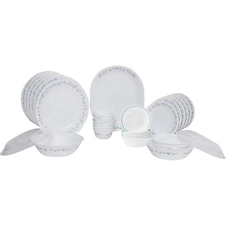Buy Corelle Crown Glass 30Pcs Dinner Set, Multicolor Online at Low ...