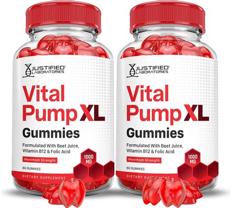 Amazon.com: Justified Laboratories Vital Pump XL Performance Gummies ...