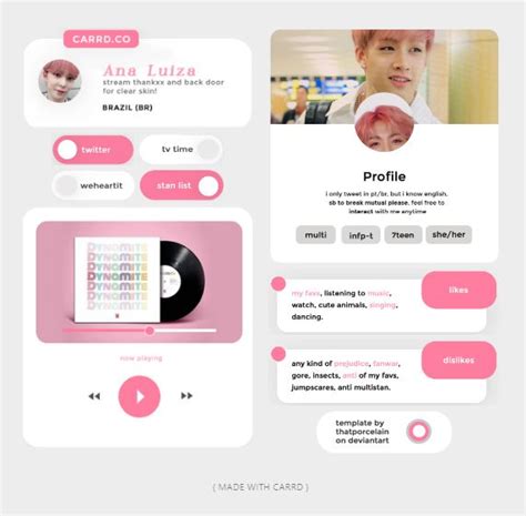 Carrd Templates Cute