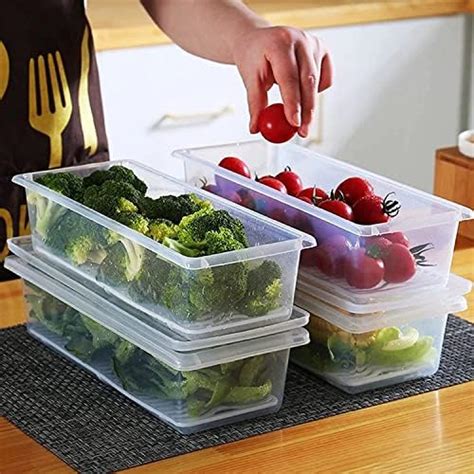 Xiran Fridge Storage Boxes Fridge Organizer With Removable Drain Plate ...