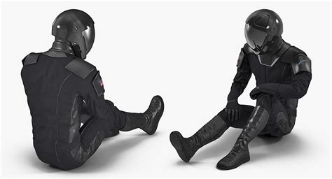 3D model Sci Fi Space Suit Black Rigged | 3D Molier International