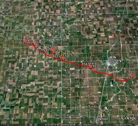 Storm Survey Results of the Sibley Iowa EF4 Tornado - June 25, 2010